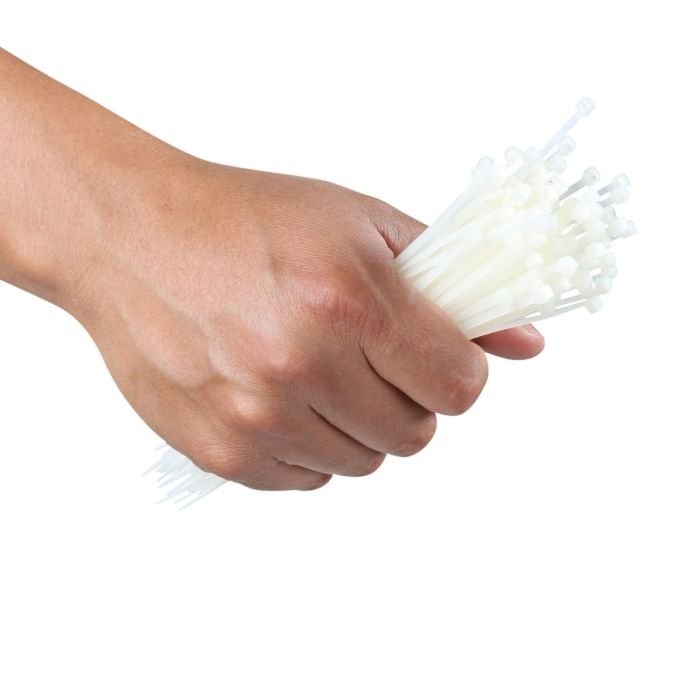 Cinchos de plástico 4.6x300 mm, 100 pzas, Blanco