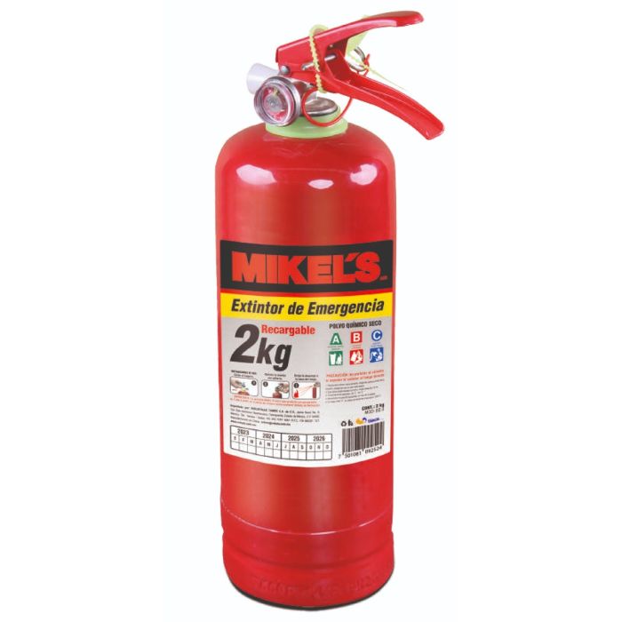 Extintor de emergencia recargable (2 kgs)