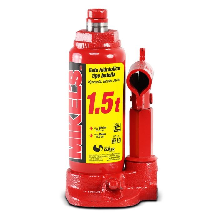 GATO HIDRÁULICO DE BOTELLA CON TORNILLO DE EXTENSIÓN (1.5 TON)