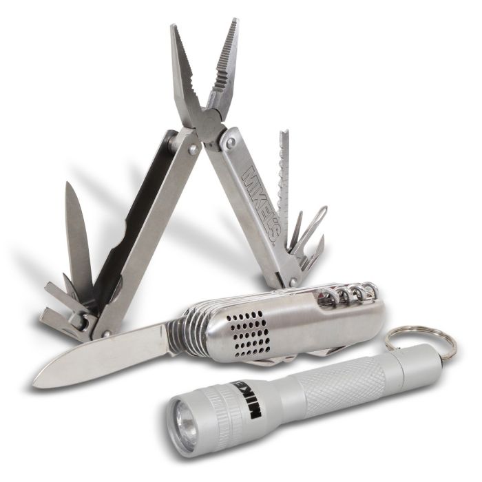 MULTIHERRAMIENTAS KIT MULTIUSOS NAVAJA CON LÁMPARA (3 EN 1 )