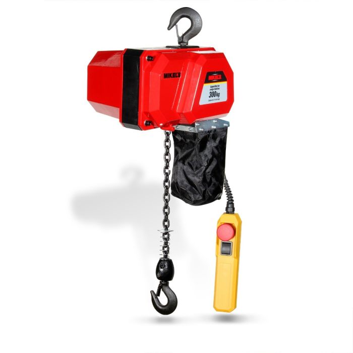 Polipasto eléctrico (300 kgs, cadena 3 mts)