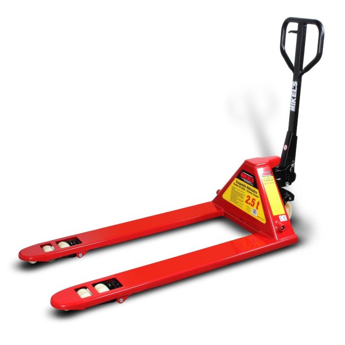 Patín hidráulico transpaleta con ruedas de nylon sistema tándem (2.5 ton)