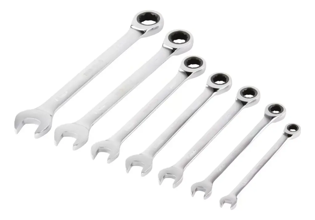 SLCM-7 SET DE LLAVES COMBINADAS CON MATRACA 7 PZS